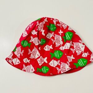 Baby Infant Girl’s Hot Pink Gymboree Sun Outdoor Fish Bucket Hat 6-12 Months
